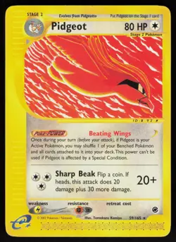 Pokemon Pidgeot 59/165 Expedition Base Set Rare Lightly Played - Image 1