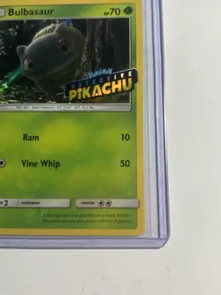 Bulbasaur SM198 Holo Black Star Promo Sun & Moon Detective Pikachu Stamp TCG NM - Image 3