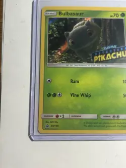 Bulbasaur SM198 Holo Black Star Promo Sun & Moon Detective Pikachu Stamp TCG NM - Image 4