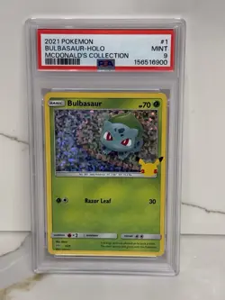Bulbasaur 1/25 McDonald's Promo MINT PSA 9. Pokemon McDonald's Collection - 2021 - Image 1