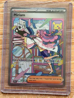 Pokemon TCG Miriam Trainer Full Art Holo Scarlet & Violet Base Set 251/198 - Image 1