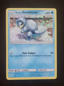 Pokemon Alolan Sandshrew 2019 McDonald's 004/012 Holo Promo - Image 1