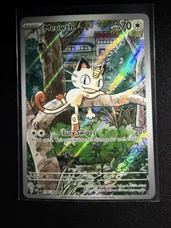 Pokemon Meowth 106/094 – Phantasmal Flames – English IR (Illustration Rare) - Image 3