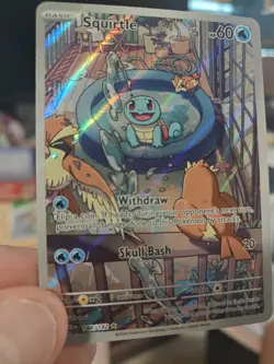 Pokemon Squirtle 148/142 Sv2a 151 Illustration Rare Full Art Holo Saboteri - Image 3