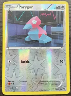 Porygon 72/101 Pokemon TCG Black & White Plasma Blast Reverse Holo MP - Image 1