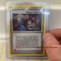 Pokemon TCG Swoop! Teleporter 92/109 Team Rocket Returns Holo Stamped LP - Image 1