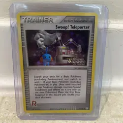 Pokemon TCG Swoop! Teleporter 92/109 Team Rocket Returns Holo Stamped LP - Image 2