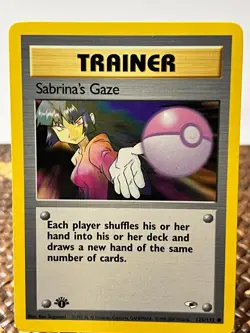 Gym Heroes Sabrina's Gaze 125/132 Common Pokemon 1st Edition MP - Image 1