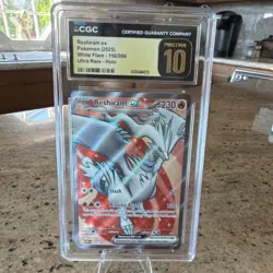 Pokemon Reshiram ex CGC Pristine 10 158/086 SV White Flare Ultra Rare Holo - Image 1