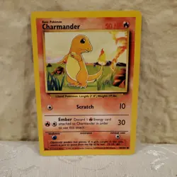 Pokemon Charmander 46/102 1st Edition Base Set Card 1999 WotC NM - Image 1