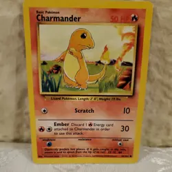 Pokemon Charmander 46/102 1st Edition Base Set Card 1999 WotC NM - Image 3