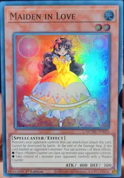 Maiden in Love MZMU-EN020 Super Rare 1st Edition YuGiOh TCG Card - Image 1
