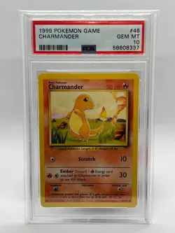 Charmander 46/102 Base Set Englisch Pokemon Karte PSA 10 - Image 1