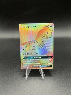 Lapras GX *HOLO* Secret Rainbow Rare Base Set 151/149 Pokemon TCG LP FD3 - Image 1