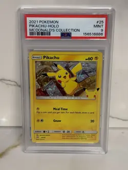 2021 Pokemon McDonald's Collection Pikachu Holo 25/25 PSA 9 MINT - Image 1