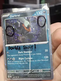 Pokemon TCG Darkrai 136/197 Cosmos Holo Excluisive W/Double Swirl NM - Image 1