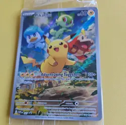 Sealed Pikachu SVP 27 Paldea Evolved Black Star Promo Card Pokemon. Sealed - Image 1