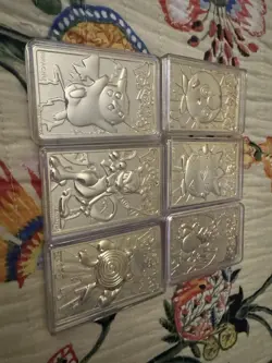 Pokemon 23K Gold Plated Trading Cards 1999 BK Full set of 6 COA Pokeballs & Boxs - Image 4