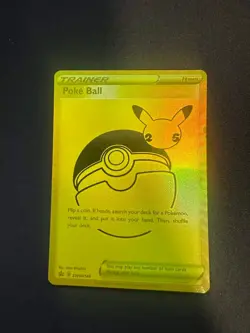 2021 Pokemon Black Star Promo Celebrations Gold #SWSH146 Poke Ball Sealed Promo - Image 1