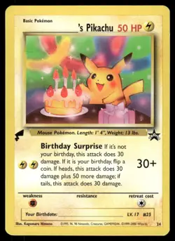 Pokemon Cards _____'s Pikachu 24 Wizards Black Star Promo World Collection NM - Image 1