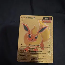 Pokemon TCG Flareon V 210 HP English SWSH Promo Full Art Holo Card - Image 1