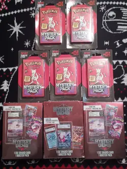 (8×) Pokemon Mystery Gems Box 1 CGC Graded Card & 1 Booster Pack + Mystery Packs - Image 2