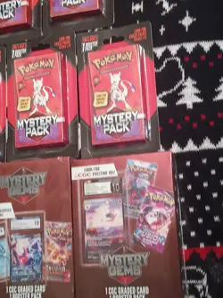 (8×) Pokemon Mystery Gems Box 1 CGC Graded Card & 1 Booster Pack + Mystery Packs - Image 4