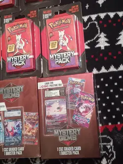 (8×) Pokemon Mystery Gems Box 1 CGC Graded Card & 1 Booster Pack + Mystery Packs - Image 5