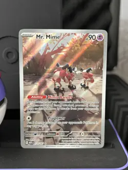 Mr Mime 179/165 Scarlet Violet 151 TCG Pokemon Card Illustration English Rare NM - Image 2