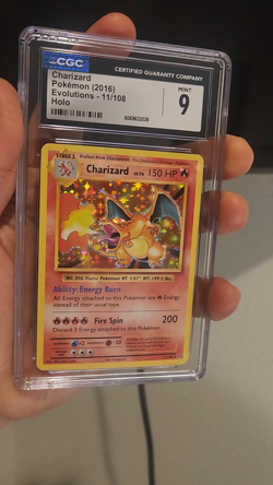 2016 Pokemon Evolutions Charizard 11/108 Holo CGC 9 Mint - Image 2