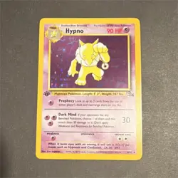 Pokemon 1st edition Hypno Fossil 8/62 Holo Rare Unlimited Stage 1 English 1999 - Image 1