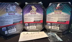 Pokemon TCG - Triple Whammy Collector Sealed Tins x3 (Complete Set) - Image 2