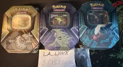 Pokemon TCG - Triple Whammy Collector Sealed Tins x3 (Complete Set) - Image 4