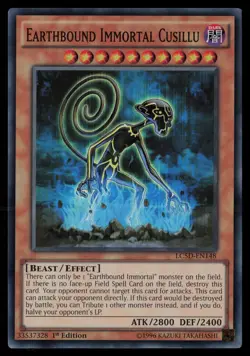 Yugioh Earthbound Immortal Cusillu LC5D-EN148 1st Edition Super Rare NM - Image 1