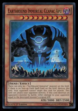 Yugioh Earthbound Immortal Ccapac Apu LC5D-EN147 1st Edition Super Rare NM - Image 1