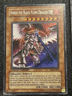 LP Yu-Gi-Oh! TCG Horus The Black Flame Dragon LV8 Elemental Energy EEN-ENSE1 - Image 1