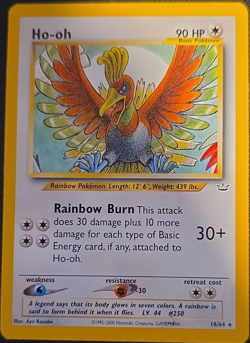 Pokemon WOTC Ho-oh 18/64 Neo Revelation Rare Unlimited EN Basic 2000 - Image 1