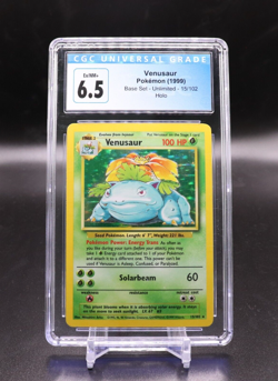 1999 Pokemon Game Venusaur Holo #15/102 Base Set Unlimited CGC 6.5 EX/NM+ - Image 1