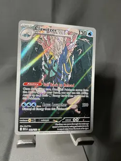 Pokemon Clawitzer Me01: Mega Evolution Illustration Rare 141/132 Holo HP 130 - Image 3