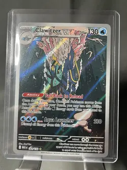 Pokemon Clawitzer Me01: Mega Evolution Illustration Rare 141/132 Holo HP 130 - Image 5