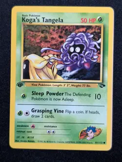 Koga's Tangela 081/132 Gym Challenge Pokemon NM 1st Edition - Image 1