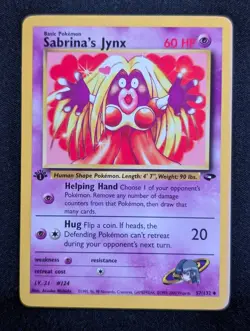 Sabrina's Jynx 57/132 Gym Challenge Pokemon NM 1st Edition - Image 1