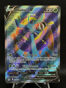Pokemon TCG - Dhelmise V 186/202 Sword & Shield Base Set - Ultra Rare NM/M - Image 1