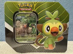 Pokemon TCG Galar Partners Tin - Rillaboom V - 5 Booster Packs Factory Sealed - Image 1