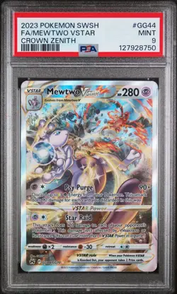 Mewtwo Vstar GG44/GG70 Sword Shield Crown Zenith Pokemon PSA 9 - Image 1