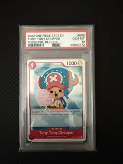2022 ONE PIECE SUPER PRE RELEASE ST01-006 TONY TONY CHOPPER - PSA 10 - Image 1
