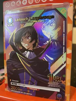 Union Arena Lelouch Lamperouge Gold Foil Alternate Art Promo Code Geass - Image 2