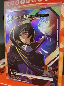 Union Arena Lelouch Lamperouge Gold Foil Alternate Art Promo Code Geass - Image 3