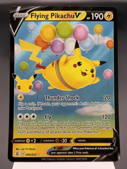 Flying Pikachu V 006/025 - Ultra Rare Holo - Celebrations Pokemon Card NM - Image 1