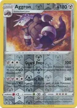 Aggron 111/198 Reverse Holo | Chilling Reign | Pokemon Card - Image 1